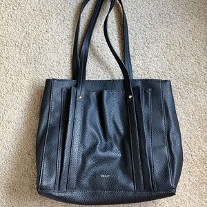 Black Leather Relic tote bag purse